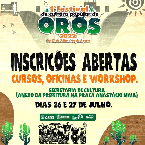 1º Festival de Cultura popular de Orós - Inscrições Abertas